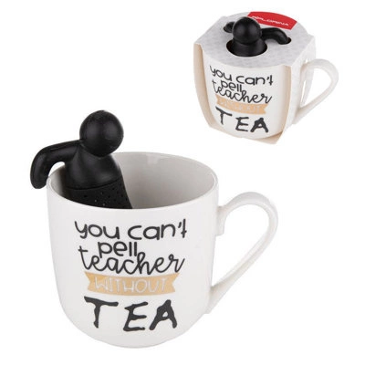 Kubek porcelanowy z silikonowym zaparzaczem Florina Loui 400 ml