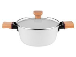 Garnek aluminiowy z powłoką ceramiczną Florina Aspen 20 cm 2,2 l biały