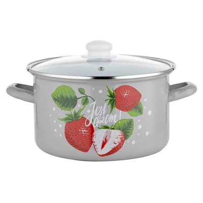 Garnek emaliowany Emalia Polska Pleszew Dżem 22 cm 5,3 l