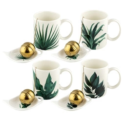 Kubek do ziół z podstawką i zaparzaczem Florina Tropic 350 ml