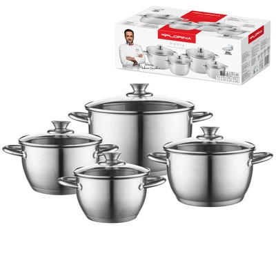 Komplet garnków nierdzewnych Florina Henry by Mateusz Gessler 1,7 l i 2,4 l i 3,3 l i 6 l