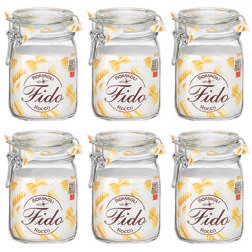 6x Zestaw Słoików Bormioli Rocco Fido 1 l, 