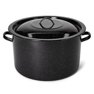 Garnek emaliowany powidlak Emalia Polska Pleszew do słoików z pokrywką 32 cm 15 l