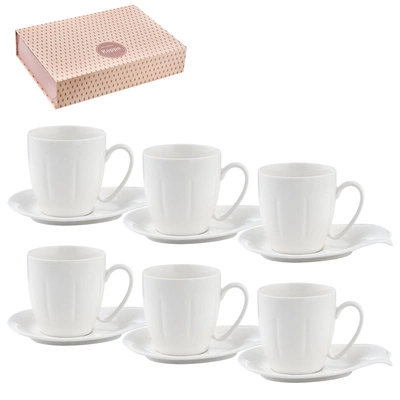 Komplet filiżanek ze spodkiem Florina Kappa 6 osób 12 elementów