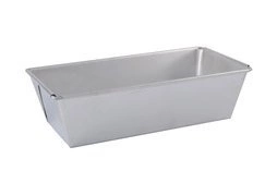 Keksówka kopertowa ocynowana do pieczenia babek, keksów i pasztetów 25,5x13x7 cm srebrna 