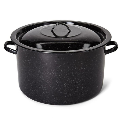 Garnek emaliowany powidlak Emalia Polska Pleszew do słoików z pokrywką 32 cm 15 l