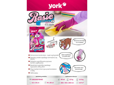 Rękawice gumowe zapachowe Rosie - S