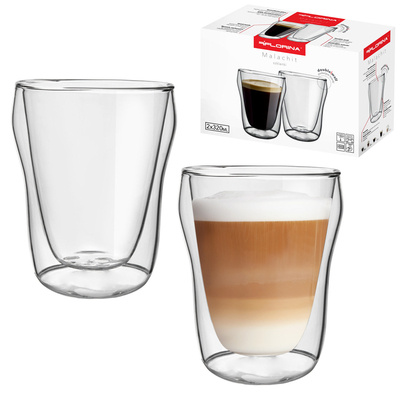 Szklanki termiczne double wall Florina Malachit 300 ml 2 sztuki 