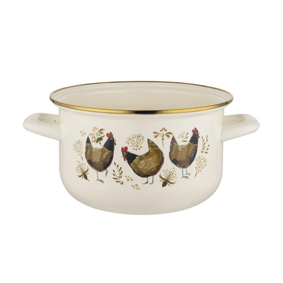 Garnek emaliowany złota kurka 20 cm 4,2 l