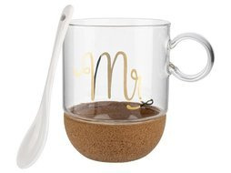 Kubek szklany na korkowej podstawce Florina Mr 240 ml