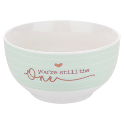 Salaterka / miseczka porcelanowa Florina Mint Stripes 13 cm