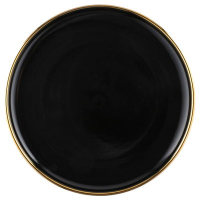 Talerz płytki Florina Berlotti 25 cm czarno-złoty
