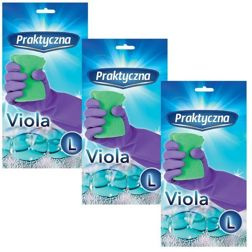 3x Rękawice lateksowe Viola - Praktyczna L