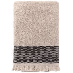 Ręcznik bawełniany z frędzlami Miss Lucy Natika 30x50 cm beż