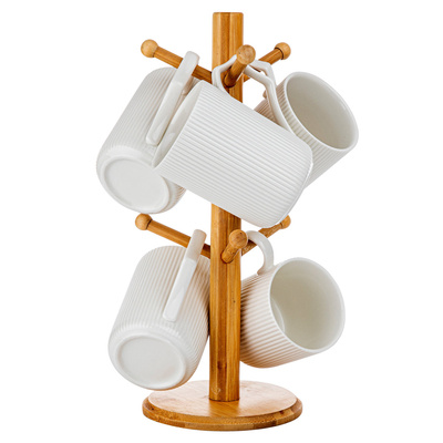 Zestaw kubków na stojaku Florina Alisa 6 sztuk 340 ml