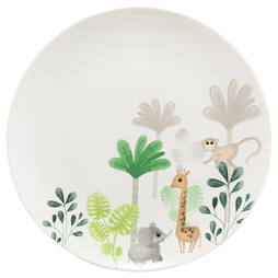 Talerz deserowy porcelanowy dla dziecka Florina Safari 20 cm