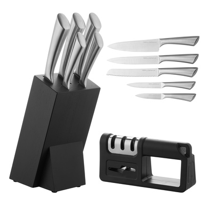 Zestaw noży w bloku + ostrzałka Florina Perfect Steel