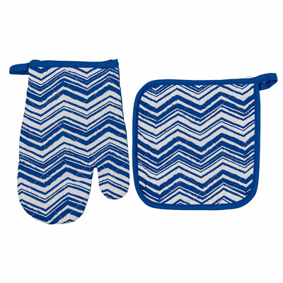 Rękawica kuchenna i łapka kuchenna Miss Lucy Blue 18x25 cm; 20x20 cm