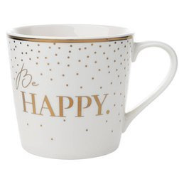 Kubek ceramiczny Florina Gold Happy 400ml
