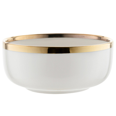 Salaterka porcelanowa Florina Berlotti 15 cm biało-złota