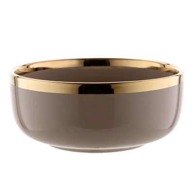 Salaterka porcelanowa Florina Berlotti 15 cm brązowo-złota