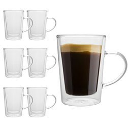 Zestaw szklanek termicznych z uchem Florina Malachit 340 ml, 6 sztuk