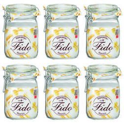 6x Zestaw Słoików Bormioli Rocco Fido 1 l, 