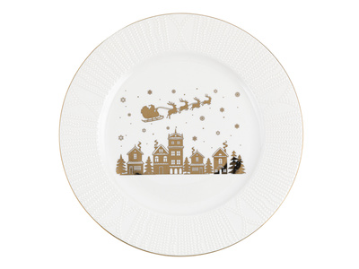 Talerz płytki Florina Golden Christmas Santa 27,5 cm