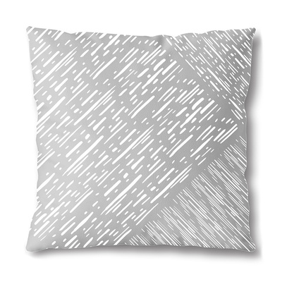 Poszewki Metallic 40 x 40 cm szaro - biała