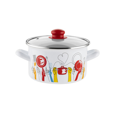 Garnek emaliowany Emalia Polska Pleszew Pepito 18 cm 2,6 l