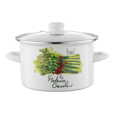 Garnek emaliowany prosty Szparagi 20cm 3,75 l