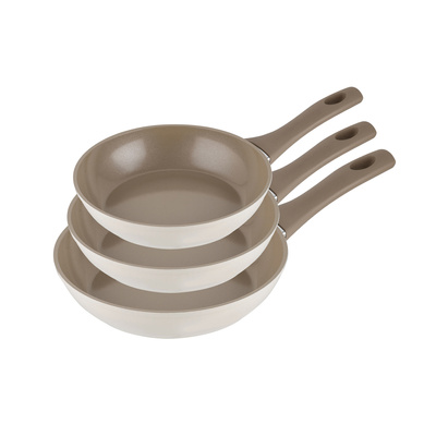 Zestaw 3 patelni aluminiowych Florina Mokka 20, 24 i 28 cm