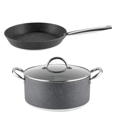 Patelnia i garnek Florina Onyx 28 cm, 4,8 l indukcja gaz