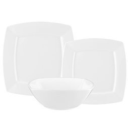 Komplet porcelanowych talerzy obiadowych dla 6 osób Florina Arcadia 