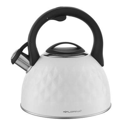 Czajnik nierdzewny Florina Diamante 2,5 l biały