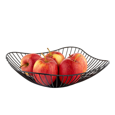 Metalowy kosz na owoce Florina 25,5 x 7 cm czarny