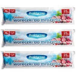 3x Woreczki do zamrażania praktyczna 3l 25szt