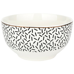 Salaterka porcelanowa Florina Black Avenue Astoria 13 cm czarno-biała