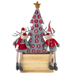 Dekoracja ozdoba świąteczna Choinka kalendarz adwentowy Winter Home 49 cm 