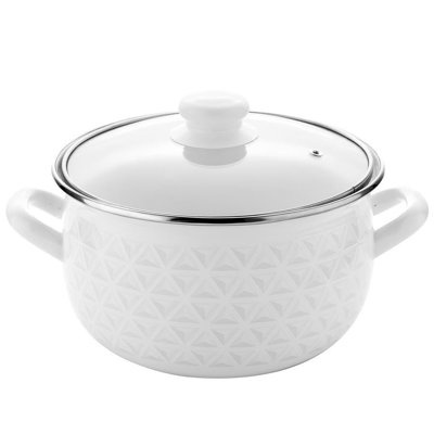 Garnek emaliowany Emalia Polska Pleszew Pyza Diamond 20 cm 4,2 l