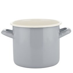 Garnek emaliowany Emalia Polska Pleszew Forte szary 1,65l