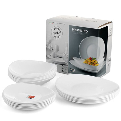 Talerze obiadowe Bormioli Rocco Prometeo 6 osób 18 elementów