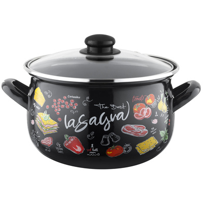 Garnek emaliowany Emalia Polska Pleszew Lasagna 18 cm 3 l