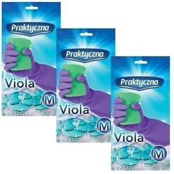 3x Rękawice lateksowe Viola - Praktyczna - M