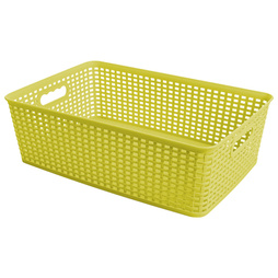 Koszyk rattanowy do przechowywania Praktyczna Capri 12 l prostokątny limonka