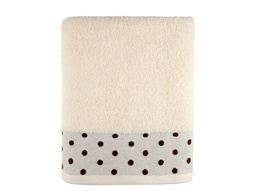 Ręcznik bawełniany Miss Lucy Kropki 50x90 cm ecru 