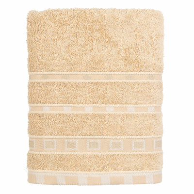 Ręcznik bawełniany Miss Lucy Michael Basic 70x160 cm kremowy