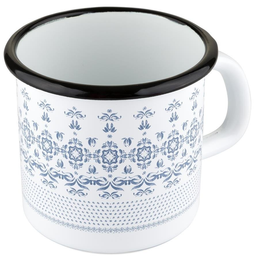 Kubek emaliowany Emalia Polska Pleszew Majolica 10 cm 0,7 l