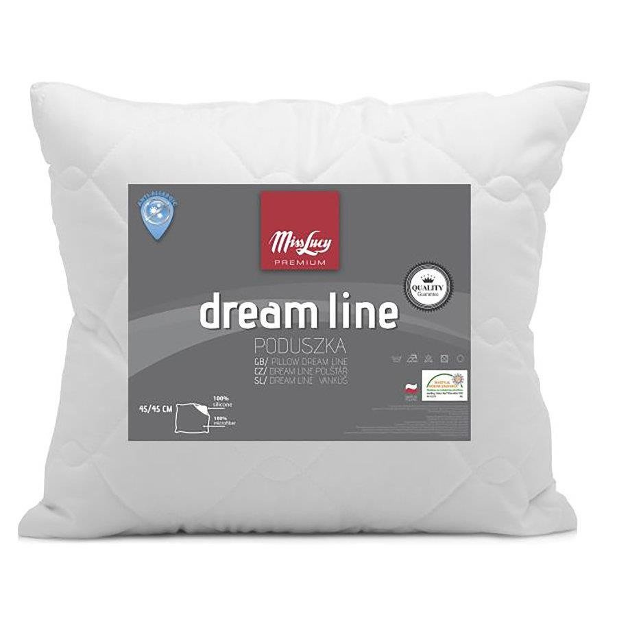 Poduszka Miss Lucy Dream Line biała silikon 45 x 45 cm